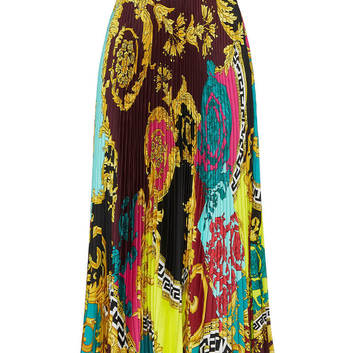 Плиссированная разноцветная юбка Versace 9432