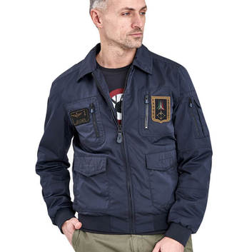 Куртка пилот темно-синего цвета Aeronautica Militare 9554