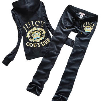 Серый велюровый спортивный костюм Juicy 11214-2