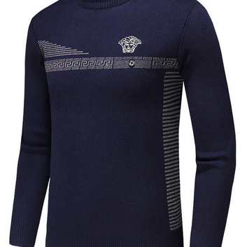 Синий мужской свитер Versace 7107-1
