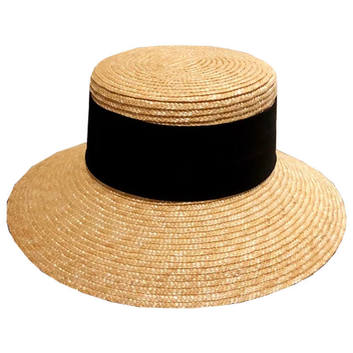 Соломенная шляпа с тесьмой 14739