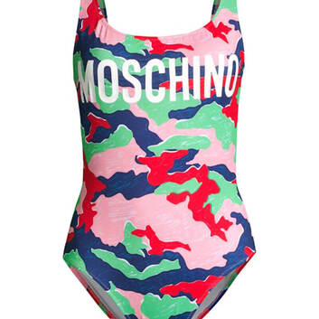 Красочный камуфляжный купальник Moschino 15791