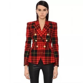 Пиджак в клетку Balmain 13334