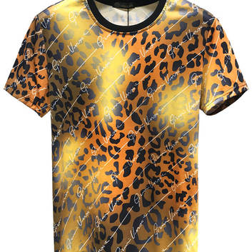 Леопардовая футболка Versace 9839