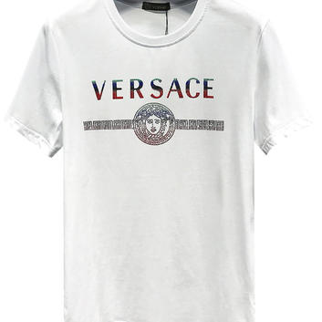 Брендовая футболка с надписью Versace 9847