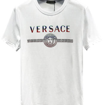 Брендовая футболка с надписью Versace 9847