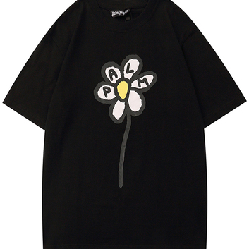 Хлопковая футболка “Цветок” Palm Angels 9810