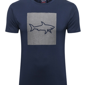 Хлопковая мужская футболка “Акула” Paul&Shark 9822