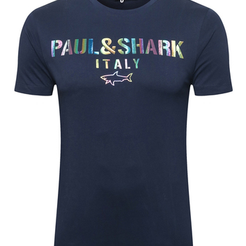 Футболка с разноцветной надписью Paul&Shark 9823