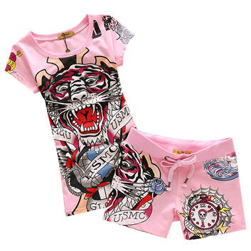 Спортивный розовый костюм Ed Hardy 13885-1