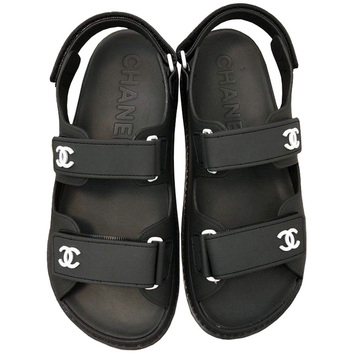 Удобные черные босоножки 9877