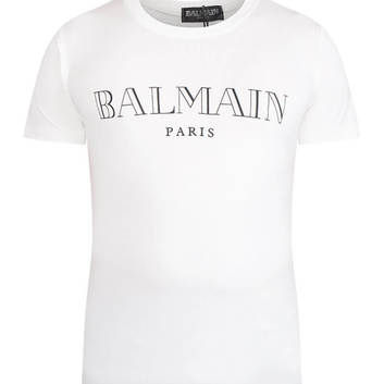 Мужская белая футболка Balmain 4469-1