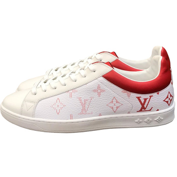Белые с красным кеды Louis Vuitton 9891