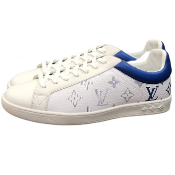 Белые с синим кеды Louis Vuitton 9892