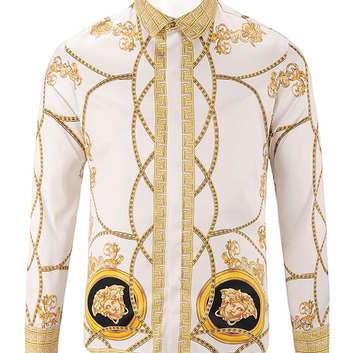 Белая элегантная рубашка Versace 15879