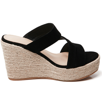 Открытые туфли на высокой танкетке 15910