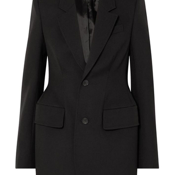 Элегантный офисный пиджак черного цвета 15918