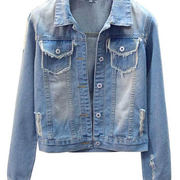 Голубая джинсовая куртка 12327-1