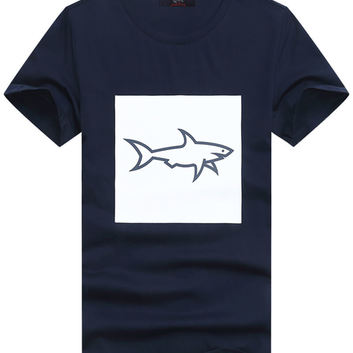 Футболка темно-синяя с акулой Paul&Shark 9580-1