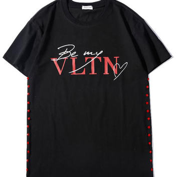 Черная футболка Be my VLTN Valentino 7632-1