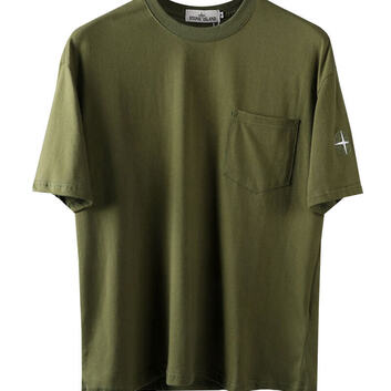Однотонная футболка Stone Island 9405-1