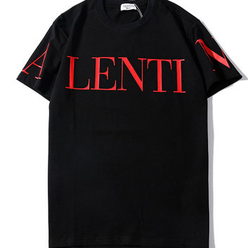 Универсальная черная летняя футболка Valentino 8190-1