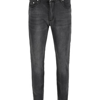 Темно-серые прямые джинсы 18091