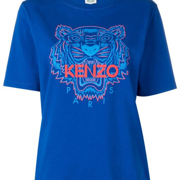 Синяя женская футболка KENZO 20035-1