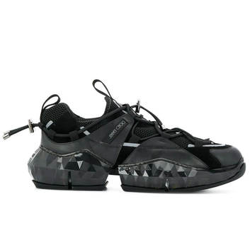Черные кроссовки на фигурной подошве Jimmy Choo 9909-1