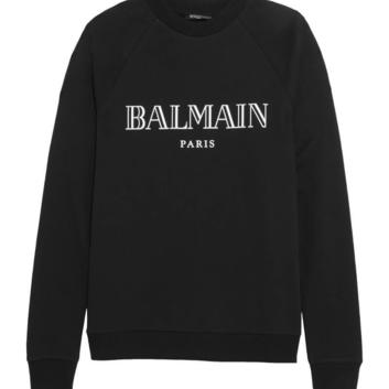Женский черный свитшот BALMAIN 5991-1