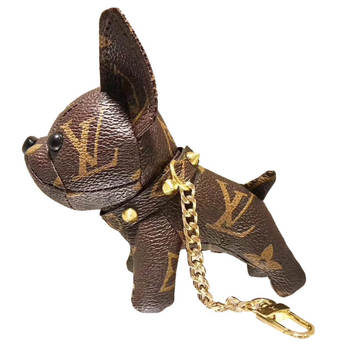 Коричневый брелок для ключей Собачка Louis Vuitton 15430-1
