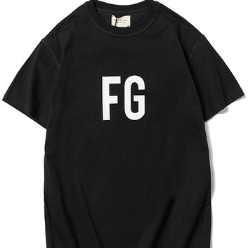Свободная мужская футболка "FG" Fear of God 20113