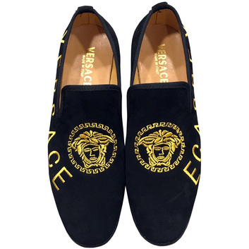 Туфли лоферы с вышивкой Versace 20133