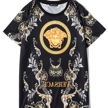Мужская футболка с логотипом и узорами Versace 20175