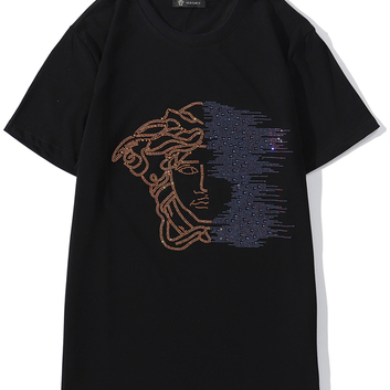 Шикарная футболка со стразами Versace 20187
