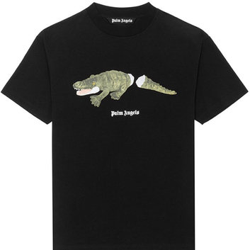 Мужская футболка с крокодилом Palm Angels 20202
