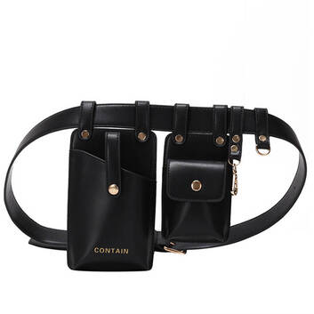 Черный пояс с чехлами 14924-1