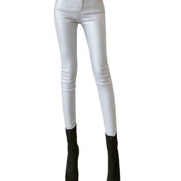 Светло-серые зауженные брюки 20221