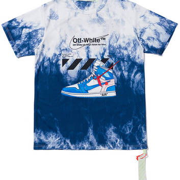 Футболка с фирменными принтом OFF-WHITE 20255