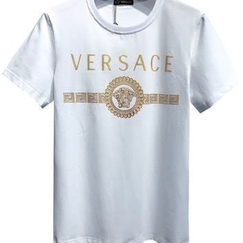 Футболка с брендовыми нашивками Versace 20274