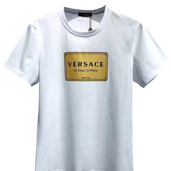Хлопковая футболка с декором Versace 20285