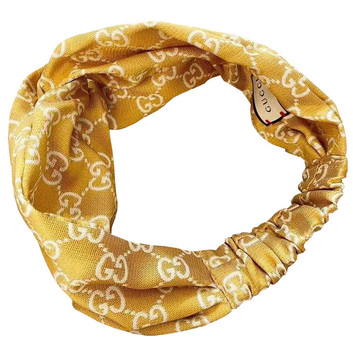 Текстильная желтая повязка на голову 20026-1