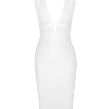 Бандажное белое платье Herve Leger 20340-1