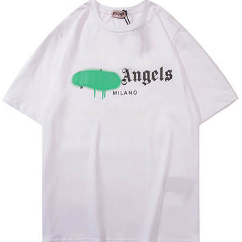 Хлопковая белая футболка с надписью Palm Angels 18053-1