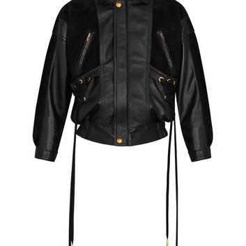 Кожаная женская куртка с замшевыми вставками Louis Vuitton 20646