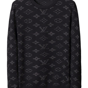 Черный свитер с принтом Louis Vuitton 20521