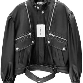Кожаная oversize куртка Balenciaga 20651