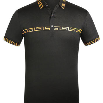 Черная футболка Поло от Versace 6986-2
