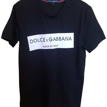 Черная футболка с декором Dolce&Gabbana 20547