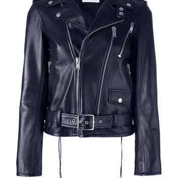 Темно-синяя женская куртка с молниями YSL 20647-1